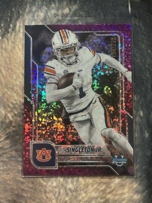 2025 Bowman University Chrome Eric Singleton Jr. #186 Pink Speckle /225 (RC)