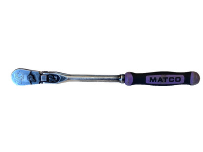 Matco Tools USA 3/8 Dr PURPLE Snap Lock Flex Head BLACK CHROME Ratchet BFR128BLF