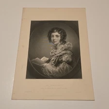 The Songstress Painted By J. Jackson c. 1854 Engraving (315)