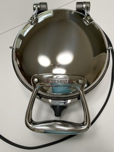 ALL CLAD CLASSIC ROUND STAINLESS STEEL WAFFLE MAKER 6071 TESTED WORKS FINE