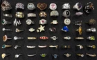 55 pieces Vintage Now Stone Rhinestone Rings Costume Fashion Jewelry Lot #4