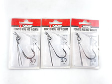 VMC Tokyo Rig 5/0 Hook Lot of 3-  VMC Worm Bl...