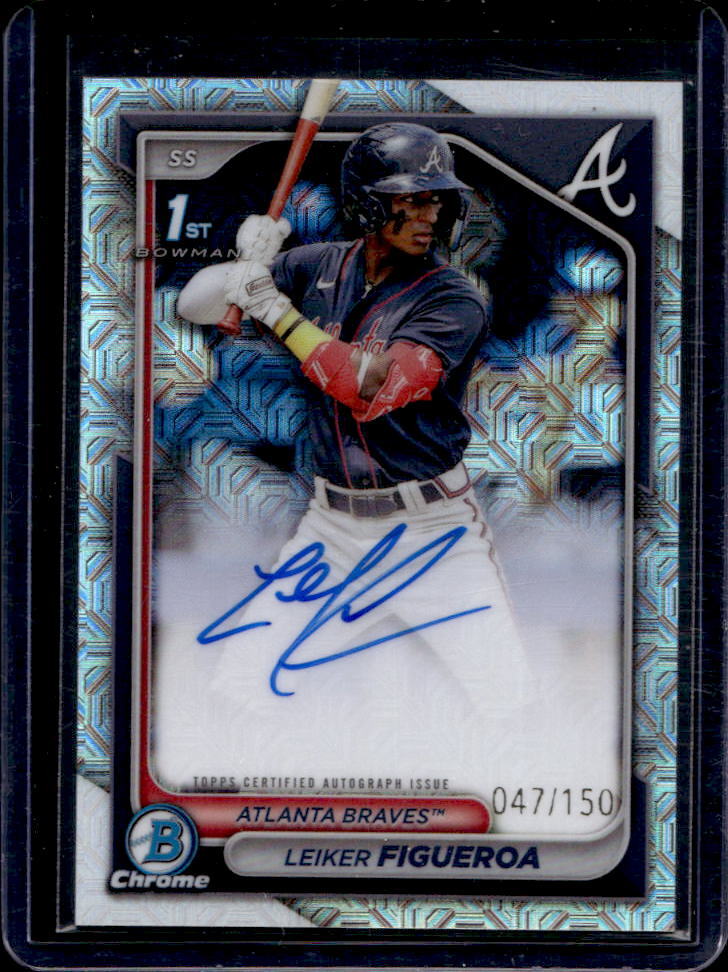 2024 Bowman Chrome Leiker Figueroa Prospect Auto HTA Choice Refractor 1st #/150