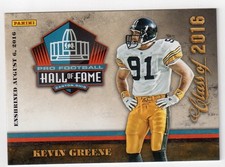 KEVIN GREENE Panini NFL Pro Football Hall of Fame Class of 2016 Card HOF 