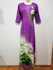 Vietnamese Long Dress set Dress with Pants Ao Dai VN- Size Petite Small/Medium