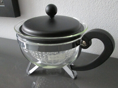 Bodum Chambord Teekanne Teebereiter Kanne 1 L Chrom / Kunststoff schwarz TOP