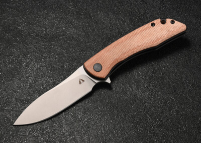 CMB06B CMB Made Knives Blaze Brown Micarta Handle D2 Blade IKBS Linerlock Clip