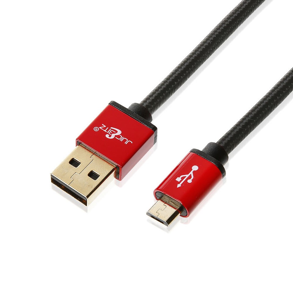 Premium Braided Long USB to Micro-USB Charger Data Transfer Cable Lead ...