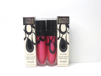 BENEFIT LIPGLOSS ULTRA SHINES BACK TO THE FUCHSIA 0.17 OZ BOXED *LOT OF 2*
