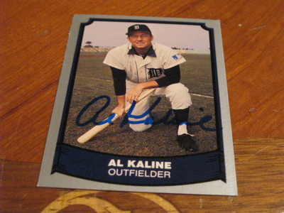 Al Kaline Autographed Baseball Card JSA Auction Cert 