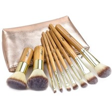 9-Piece Makeup Brush Set with Travel Bag