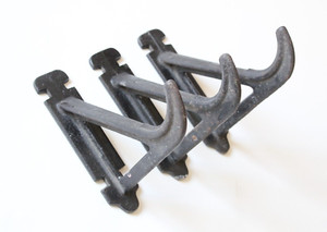 antique radiator hanger support hooks | victorian deco vtg old heater brackets