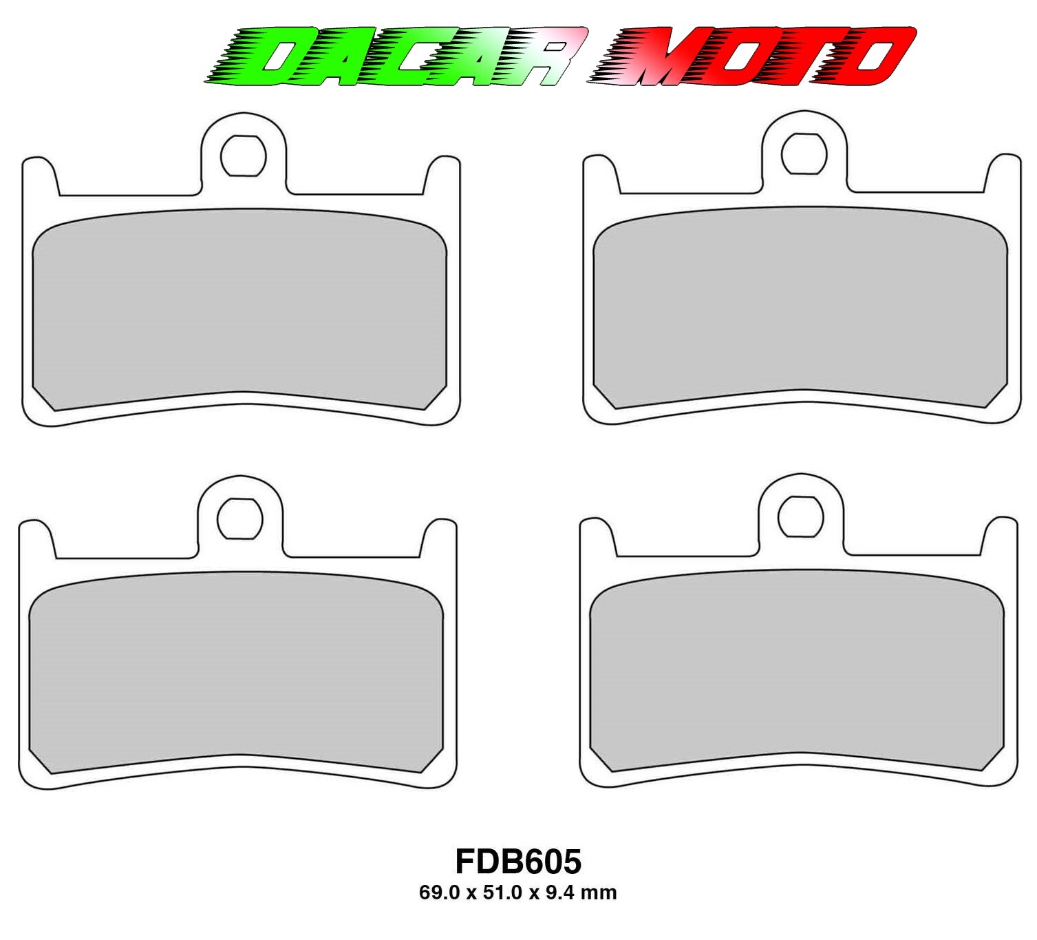 2 Pairs of Front Brake Pads Yamaha BT Bulldog 1100 2006