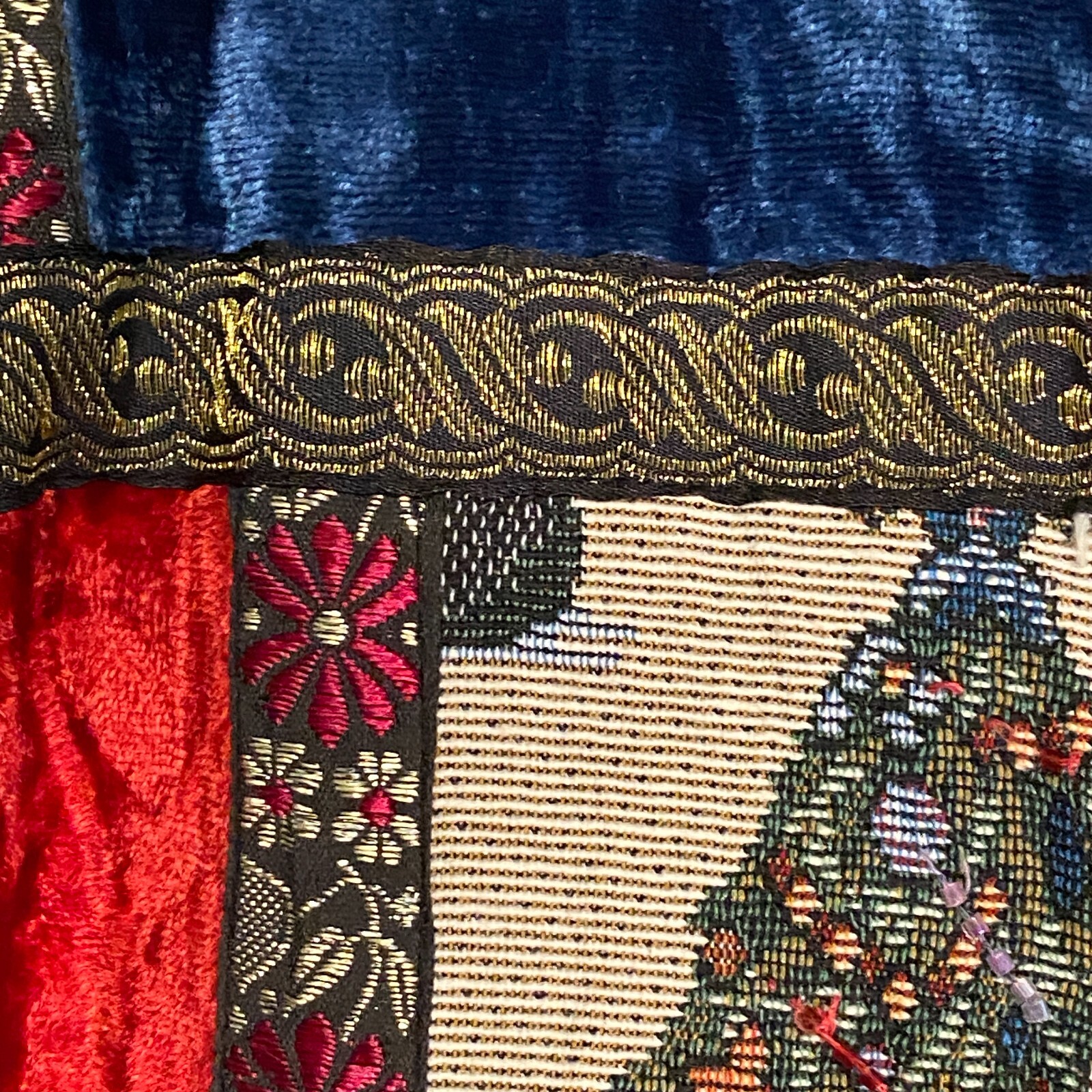 Modi Christmas Patchwork Embellished Lined Bomber… - image 7