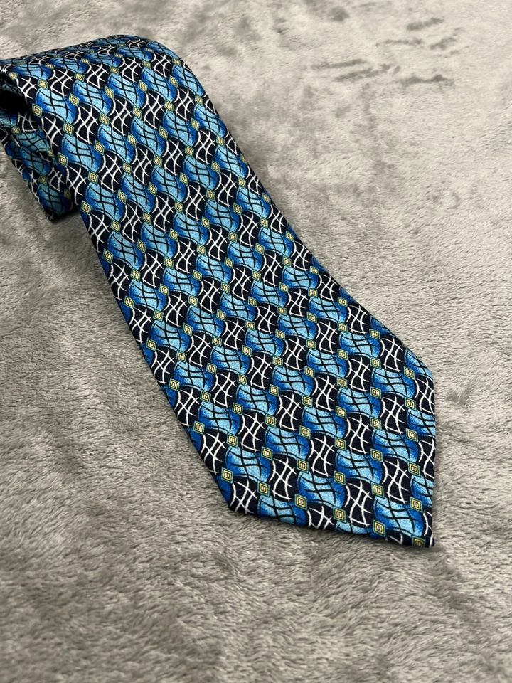 Nuevo con etiquetas Corbata Emporium Graziano Corbata Coreana Azul Clásica Largo Ancho Para Hombre Foto 2 de 4