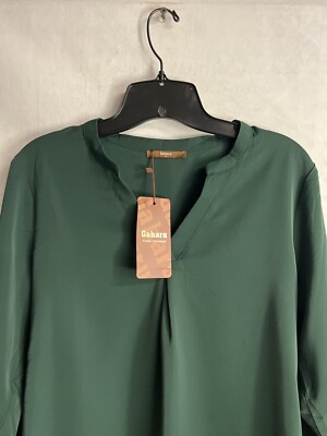 Gaharu Women's Blouses Long Sleeve Work Shirt Chiffon Tunic Gaharu Women's Blouses Long Sleeve Work Shirt Chiffon Tunic