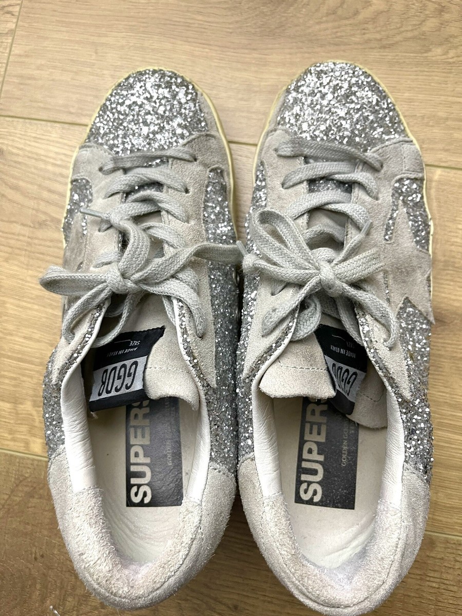 $600 Golden Goose Superstar 37 Sneakers Shoes Glitter Sequin