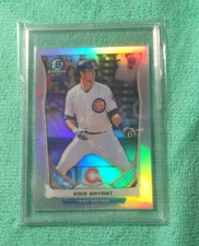 2014 BOWMAN CHROME KRIS BRYANT REFRACTOR ROOKIE CARD RC TOP PROSPECTS CUBS. rookie card picture