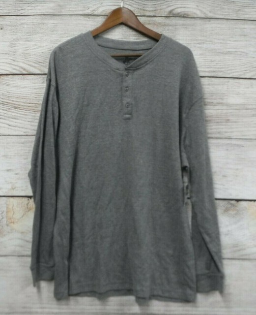 Shirt Beverly Hills Polo Club Mens Size 2X Grey Slim Thermal Henley Shirt New for sale online
