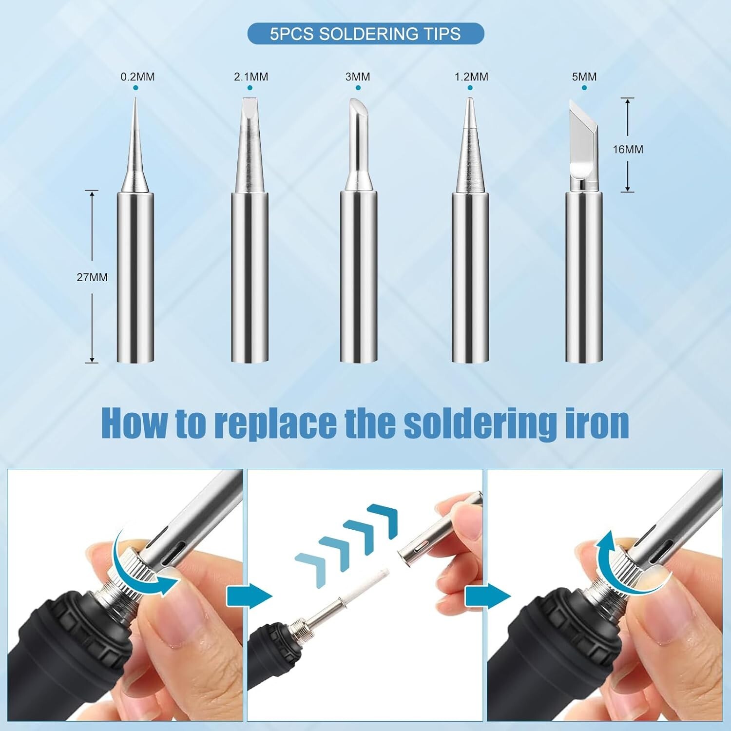 Soldering Iron Electric Gun Adjustable Temperature 90W Welding Solder Wire Kit