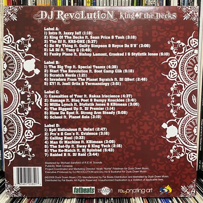 DJ REVOLUTION - KING OF THE DECKS (VINYL 2LP) 2008!! RARE