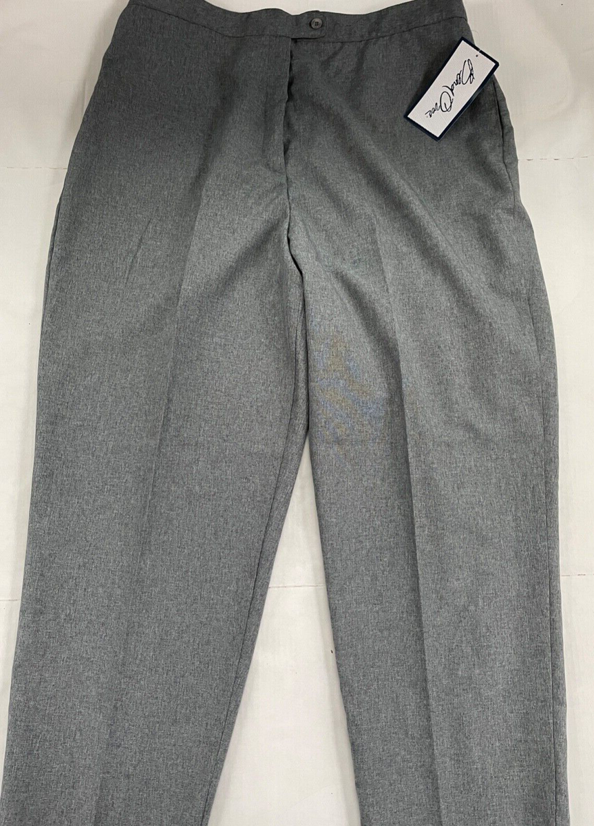 NWT Bend Over Pants Gray Dress Career Zip front Elastic Back