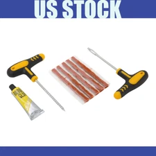 Car Tubeless Tyre Tire Puncture Repair Plug Repair Kit Needle Patch Fix Tool