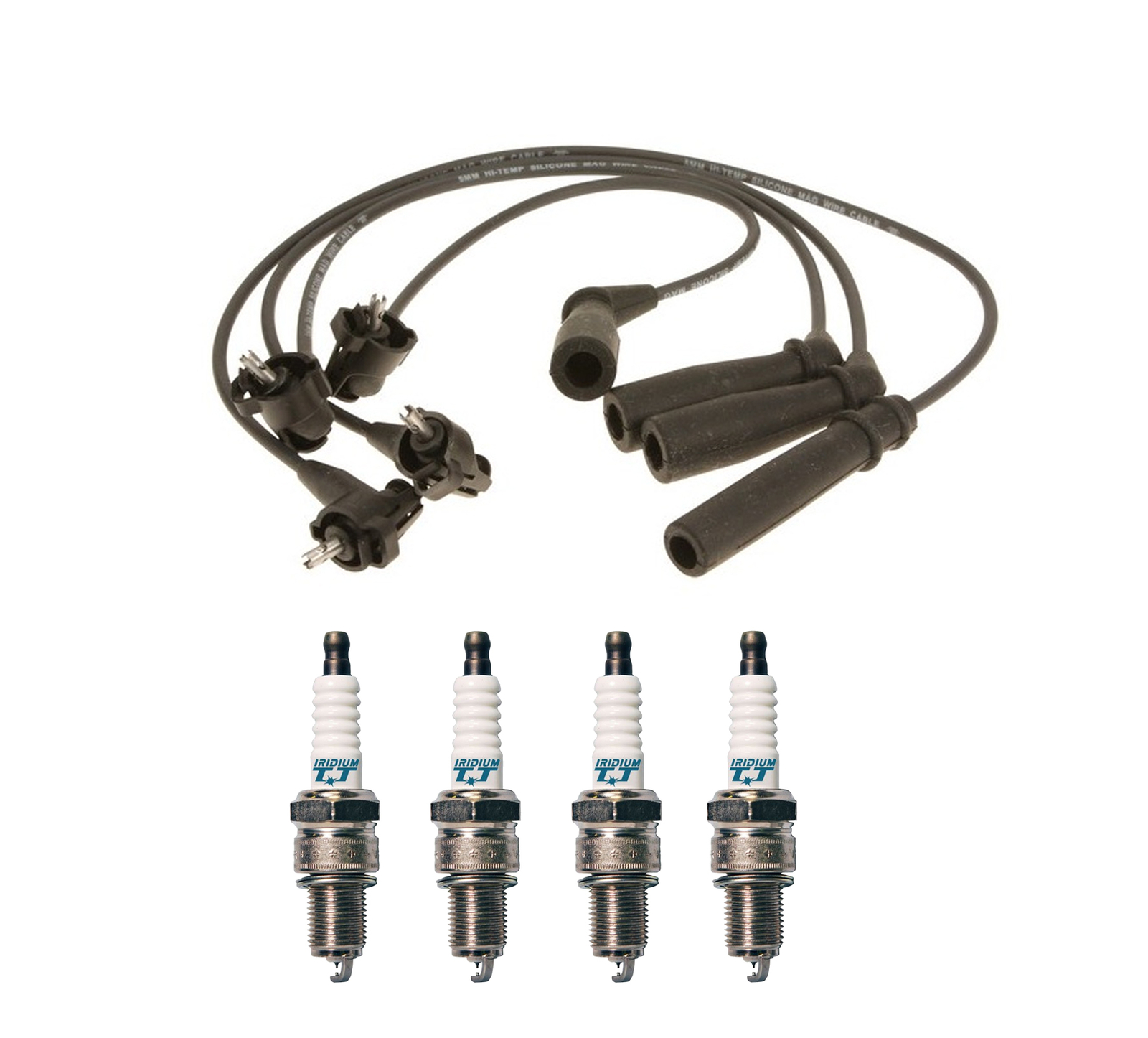 Denso Wire Set 5mm  4 Iridium TT Spark Plugs Gap 0.040 Kit For Toyota 1.5 L4