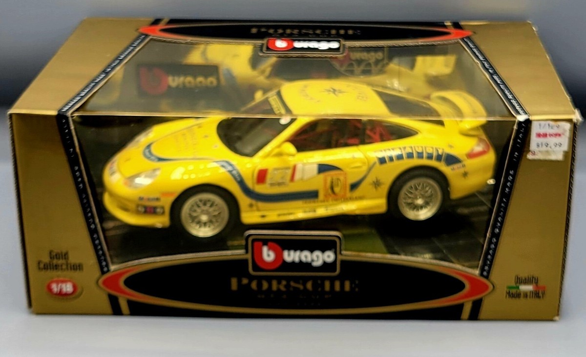 Burago Gold 1/18 Scale Diecast Porsche GT3 Cup Cuvee Monopole