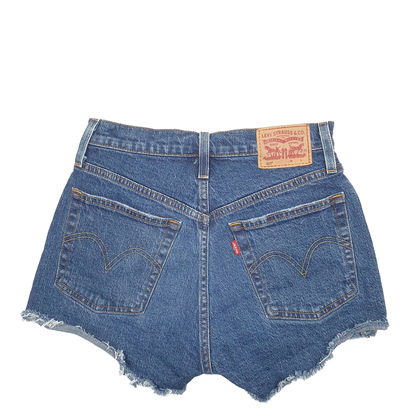 LEVIS 501 Jorts Blue Denim Jeans Cotton Shorts Womens W25 image 2