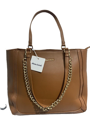 Marina Galanti Damen Schultertasche mit Schultergurt und Metallzubehör