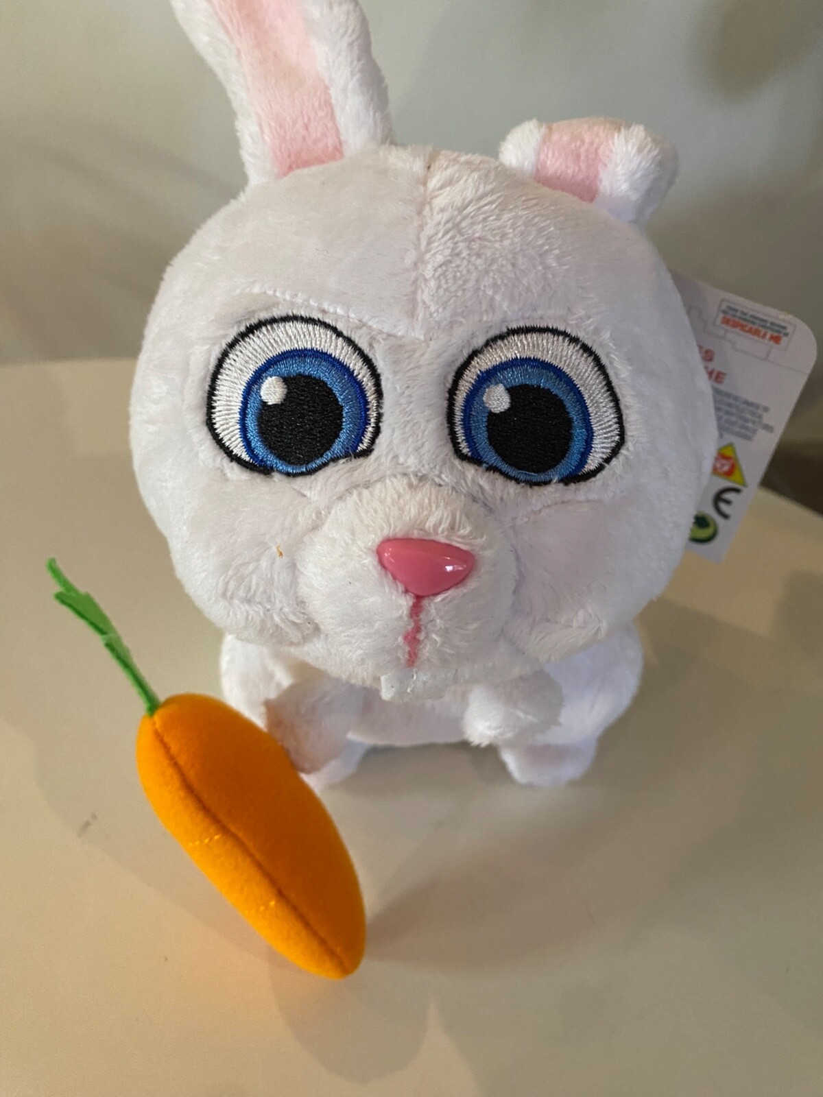 Secret Life Of Pets SNOWBALL Plush Bunny Rabbit w/Carrot Stuffed Animal ...