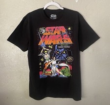 Vintage Star Wars Luke Skywalker Battles Darth Vader Star Dual T Shirt Medium