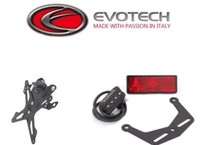 Set Nummernschildhalter Verstellbar Evotech Kawasaki Z400 2019 2020 2021 2022