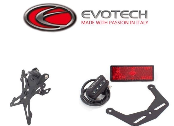 Set Nummernschildhalter Verstellbar Evotech Kawasaki Z400 2019 2020 2021 2022-image