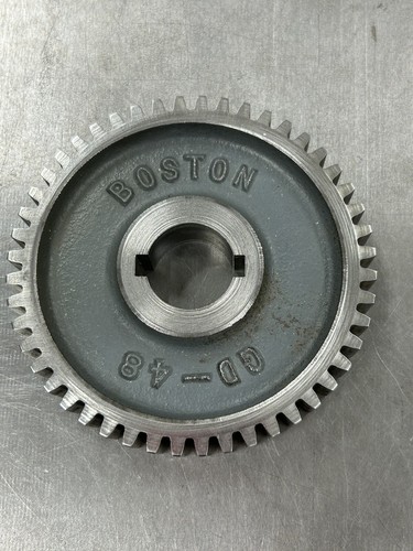 QTY 1 BOSTON GEAR GD48 CAST IRON CHANGE GEAR 12 PITCH 48 TEETH 1” BORE 14.5 P.A.