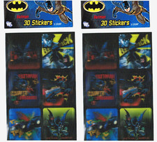 2 NEW packs BATMAN Lenticular 3D Stickers Caped Crusader Gotham City