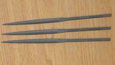 Precision Metal Files 80mm Set of 3 Tapered Point Needle File Quality UK Stock