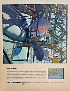 1965 Avondale Shipyards New Orleans Print Ad 13"x10" Giant Propeller