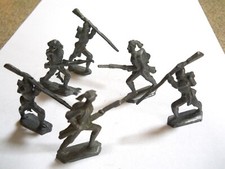 Vintage Toy Unpainted Lead Soldier Lot