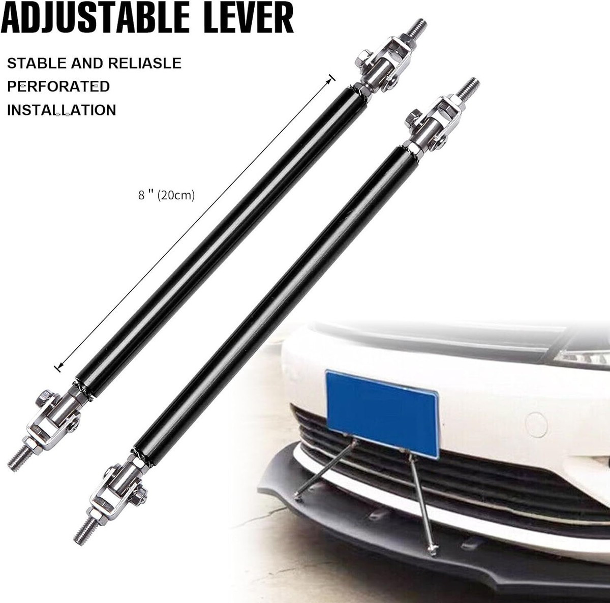 For 2013-2016 Ford Fusion Mondeo Glossy Black Front Bumper Chin Spoiler Lip 3Pcs