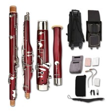 C Key Bassoon Maple Wood C Sound with Case & Full Accessories Kit, Ready To Play