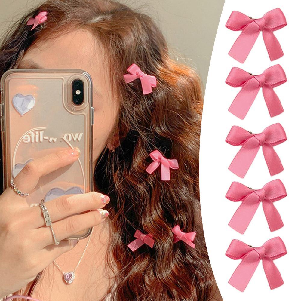 Small Bow Hair Clip For Women Wedding Long Korean Accessories New X2C1 M6P4 U6W2