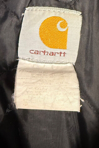 Vintage Carhartt Jacket Mens Workwear Canvas Quilted Lined Arctic Size XL Beige - Picture 4 of 10