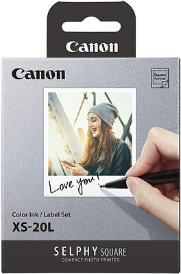 Canon XS-20L Set Papier + Farbtinte und Sticker für 20 Ausdrucke für Selphy QX10