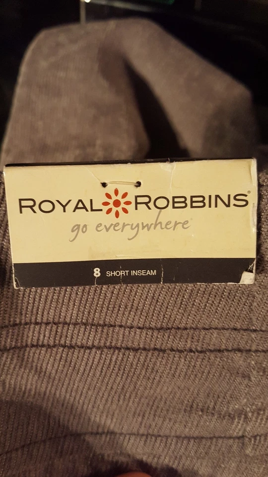 Pana gris Royal Robbins talla 8 corta X 28 (w10) nueva con etiquetas para mujer Foto 4 de 4