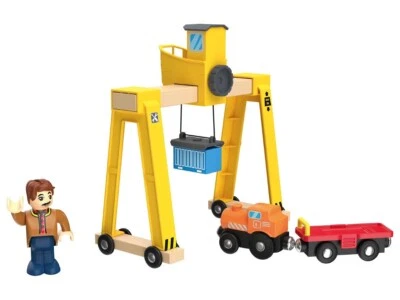 Playtive Eisenbahn Schienen Erweiterung Set Spielwelt Kran Verladekran