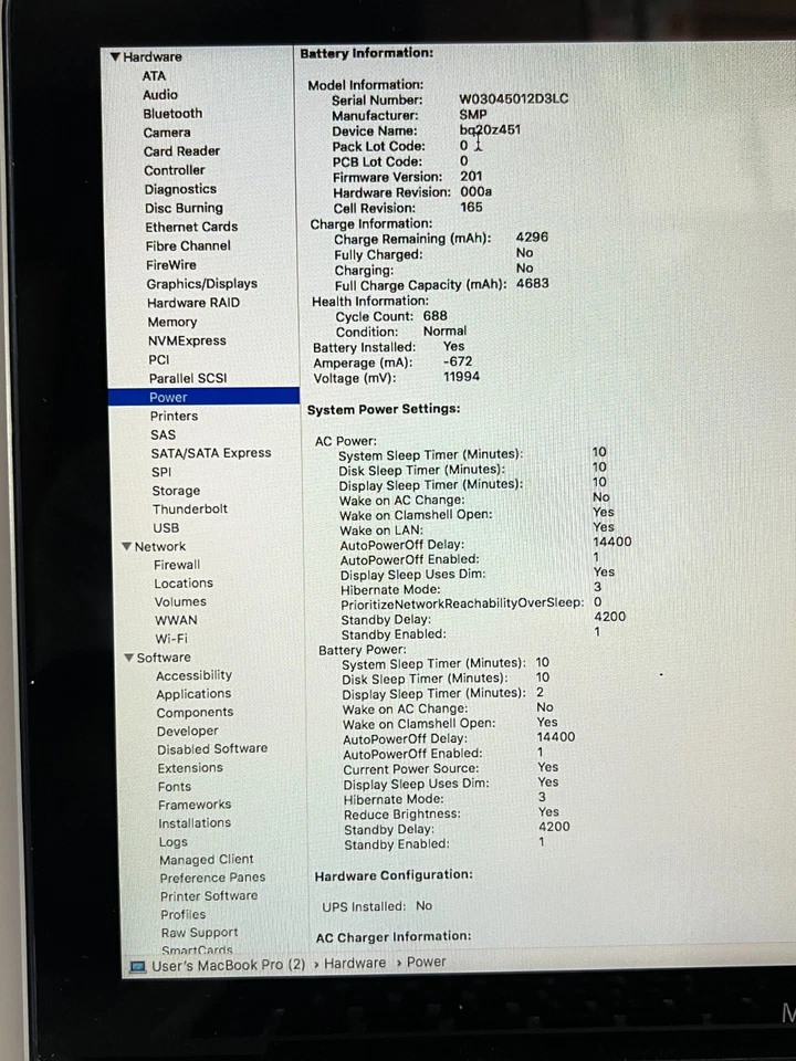 Apple MacBook Pro A1278 13" mid 2012 i5 4GB Ram 128GB SSD High Sierra Laptop - Image 4 of 4