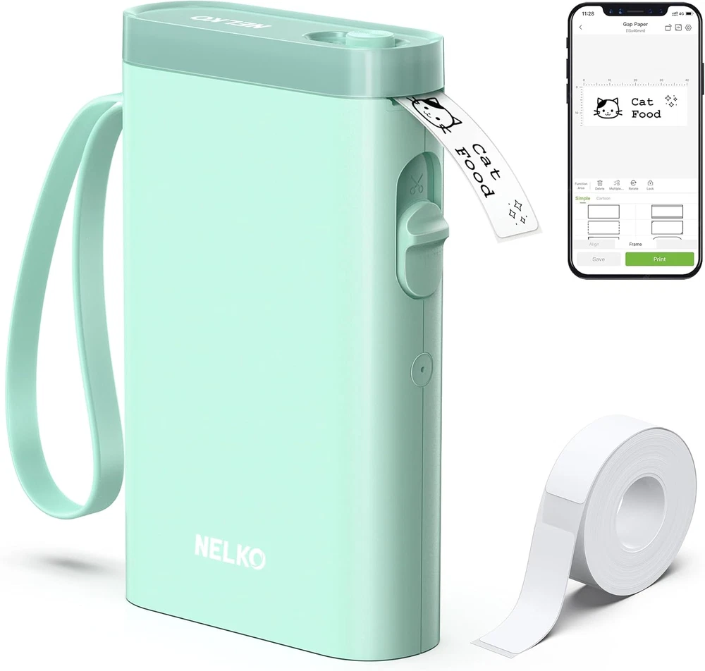 Bluetooth Label Maker P21 with Tape, Wireless Mini Portable Label Printer