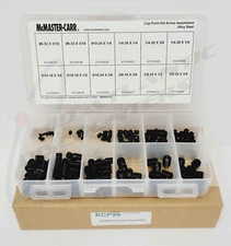 200 Piece McMaster-Carr Black-Oxide Alloy Steel Set Screw Assortment 98606A010